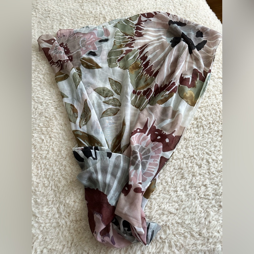 Floral Patterned Scarf
